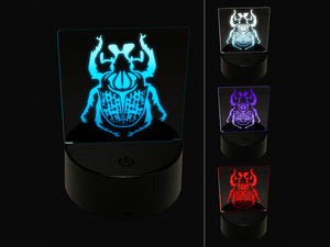 Goliath Beetle Giant Insect 3D Illusion LED Night Light Sign Nightstand Desk Lamp