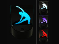 Yoga Gate Pose 3D Illusion LED Night Light Sign Nightstand Desk Lamp