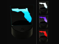 Florida State Silhouette 3D Illusion LED Night Light Sign Nightstand Desk Lamp