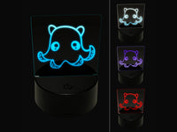 Kawaii Flapjack Octopus 3D Illusion LED Night Light Sign Nightstand Desk Lamp