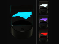 North Carolina State Silhouette 3D Illusion LED Night Light Sign Nightstand Desk Lamp