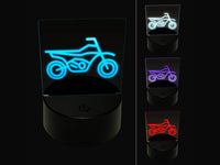 Dirt Bike Off-road Motorcycle Vehicle 3D Illusion LED Night Light Sign Nightstand Desk Lamp