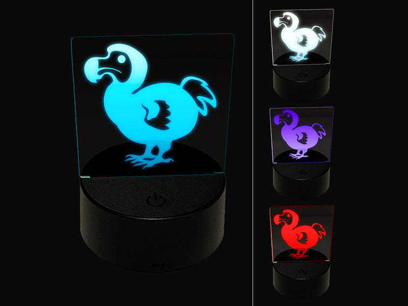 Extinct Dodo Bird 3D Illusion LED Night Light Sign Nightstand Desk Lamp