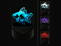 Fancy Pet Goldfish 3D Illusion LED Night Light Sign Nightstand Desk Lamp