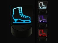 Ice Skating Figure Skates 3D Illusion LED Night Light Sign Nightstand Desk Lamp