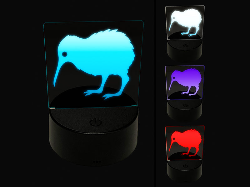 New Zealand Kiwi Bird 3D Illusion LED Night Light Sign Nightstand Desk Lamp