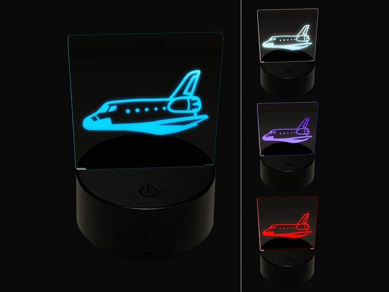 Space Shuttle 3D Illusion LED Night Light Sign Nightstand Desk Lamp