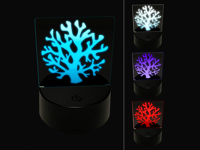 Coral from the Ocean Reef 3D Illusion LED Night Light Sign Nightstand Desk Lamp