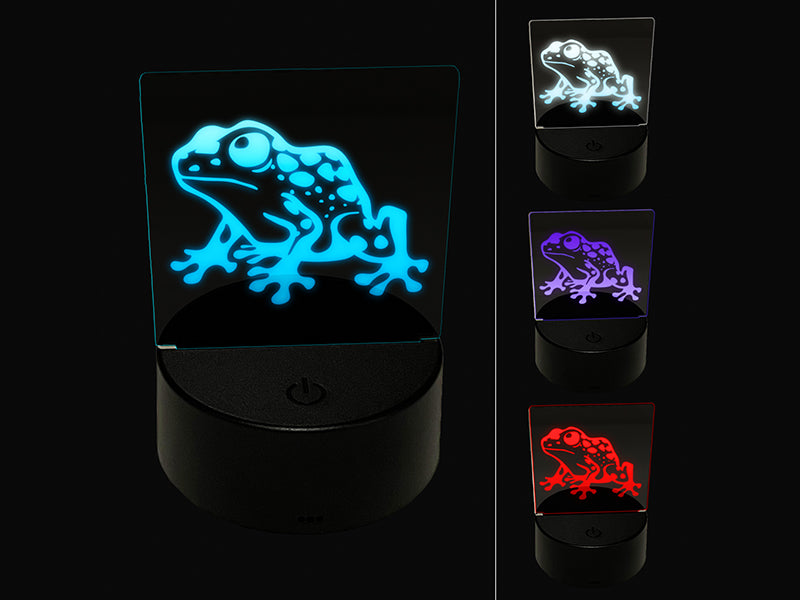 Spotted Poison Dart Frog 3D Illusion LED Night Light Sign Nightstand Desk Lamp