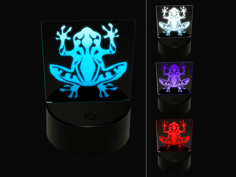 Tribal Frog 3D Illusion LED Night Light Sign Nightstand Desk Lamp