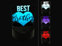 Best Brother in Heart 3D Illusion LED Night Light Sign Nightstand Desk Lamp