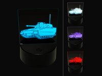 Military Army Tank 3D Illusion LED Night Light Sign Nightstand Desk Lamp
