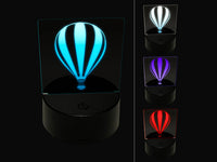 Striped Hot Air Balloon 3D Illusion LED Night Light Sign Nightstand Desk Lamp