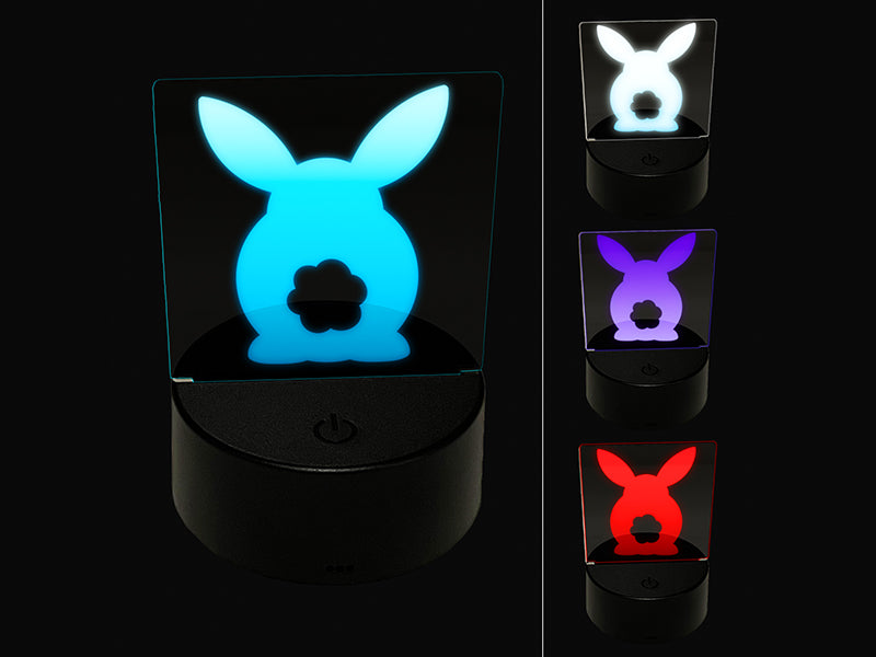 Bunny Rabbit Butt from Behind with Legs Easter 3D Illusion LED Night Light Sign Nightstand Desk Lamp