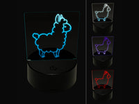 Chibi Little Llama 3D Illusion LED Night Light Sign Nightstand Desk Lamp