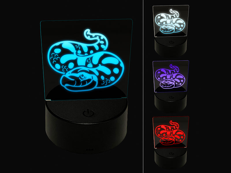 Cute Hognose Snake 3D Illusion LED Night Light Sign Nightstand Desk Lamp