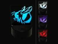 Cute Chubby Bumblebee Bee Insect 3D Illusion LED Night Light Sign Nightstand Desk Lamp