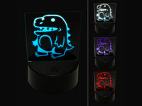 Silly Cartoon Dinosaur 3D Illusion LED Night Light Sign Nightstand Desk Lamp