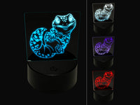 Cute Baby Leopard Gecko Lizard with Spots 3D Illusion LED Night Light Sign Nightstand Desk Lamp