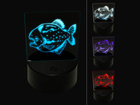 Red-Bellied Piranha Carnivorous Fish 3D Illusion LED Night Light Sign Nightstand Desk Lamp