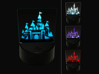 Fantasy Fairytale Castle with Towers 3D Illusion LED Night Light Sign Nightstand Desk Lamp