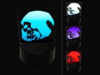 Grim Reaper Death Skeleton Hooded Head Halloween 3D Illusion LED Night Light Sign Nightstand Desk Lamp