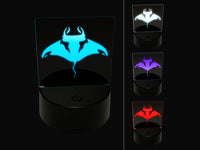 Manta Ray Devilfish Sea Ocean Creature 3D Illusion LED Night Light Sign Nightstand Desk Lamp