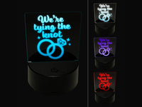 We're Tying the Knot Wedding Rings 3D Illusion LED Night Light Sign Nightstand Desk Lamp