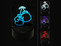 Boxing Gloves Hanging 3D Illusion LED Night Light Sign Nightstand Desk Lamp