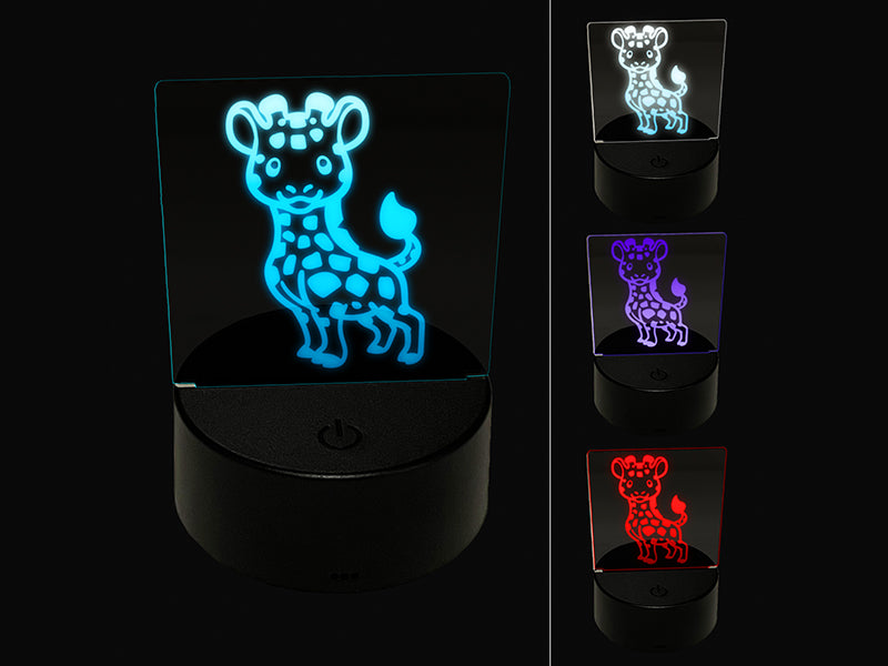 Lovable Giraffe African Zoo Animal 3D Illusion LED Night Light Sign Nightstand Desk Lamp