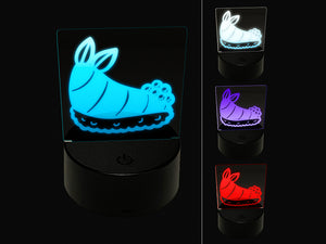 Funny Sea Bunny Shaped Sushi Nudibranch 3D Illusion LED Night Light Sign Nightstand Desk Lamp