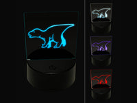 Alert Iguanodon Jurassic Dinosaur 3D Illusion LED Night Light Sign Nightstand Desk Lamp