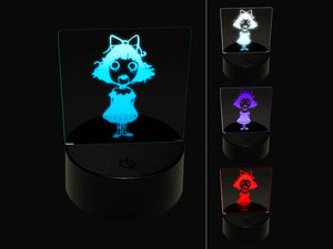 Creepy Spooky Horror Girl Doll Puppet 3D Illusion LED Night Light Sign Nightstand Desk Lamp