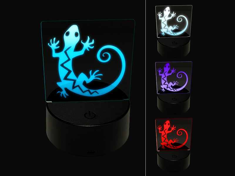 Southwest Native American Lizard Reptile Spirit Animal 3D Illusion LED Night Light Sign Nightstand Desk Lamp