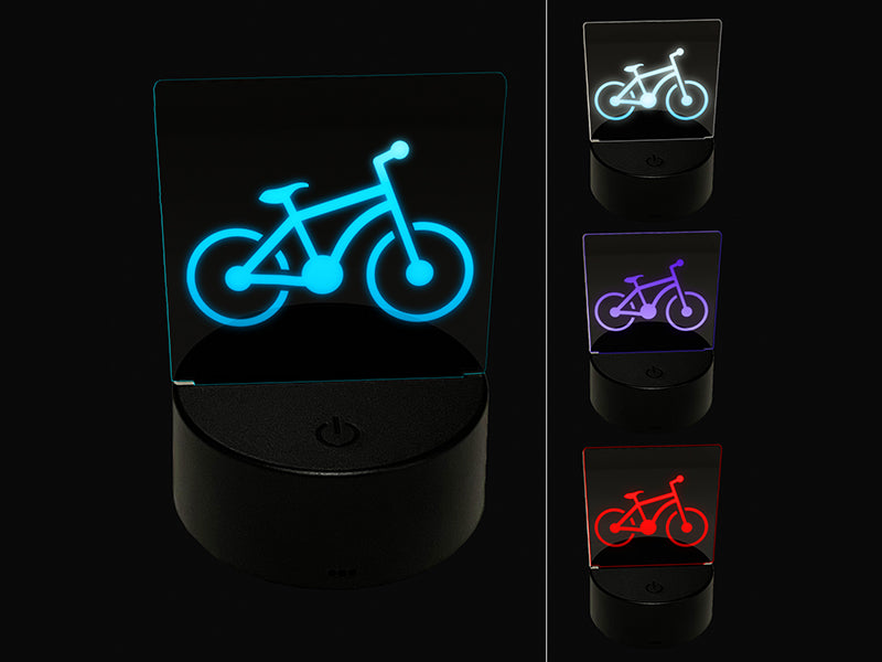 Mountain Bike Bicycle Cyclist Cycling 3D Illusion LED Night Light Sign Nightstand Desk Lamp