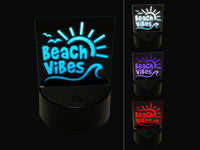 Beach Vibes 3D Illusion LED Night Light Sign Nightstand Desk Lamp