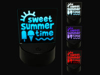 Sweet Summer Time 3D Illusion LED Night Light Sign Nightstand Desk Lamp