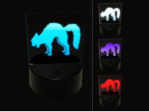 Scared Hissing Black Cat Halloween 3D Illusion LED Night Light Sign Nightstand Desk Lamp