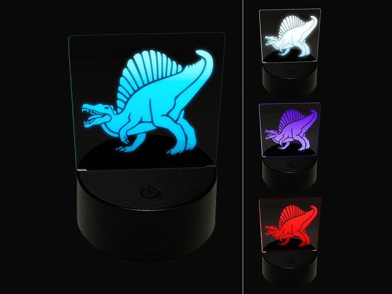 Spinosaurus Dinosaur 3D Illusion LED Night Light Sign Nightstand Desk Lamp