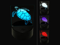 Swimming Sea Turtle 3D Illusion LED Night Light Sign Nightstand Desk Lamp