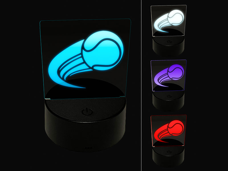 Tennis Ball in Motion Sports 3D Illusion LED Night Light Sign Nightstand Desk Lamp
