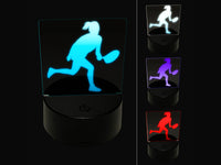 Woman Tennis Player Sports 3D Illusion LED Night Light Sign Nightstand Desk Lamp
