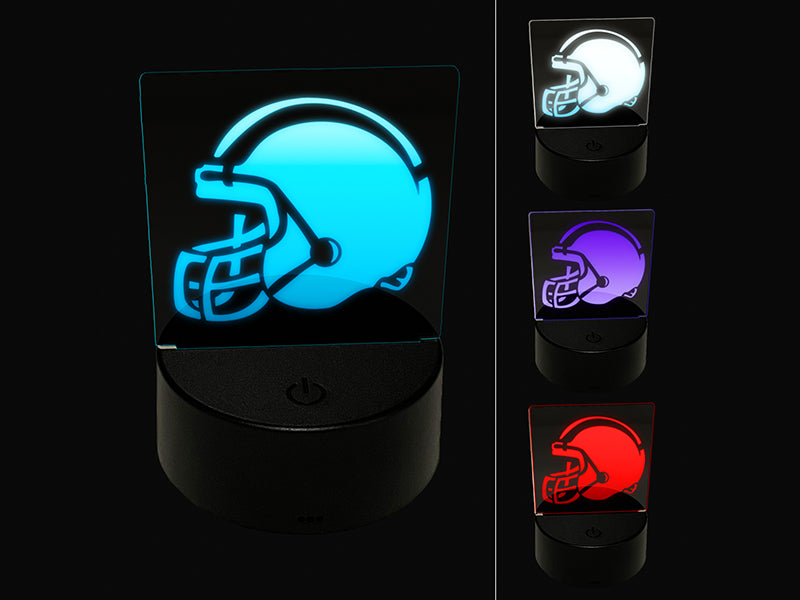 American Football Helmet Sports 3D Illusion LED Night Light Sign Nightstand Desk Lamp