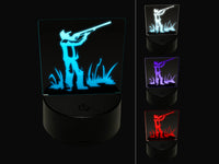 Duck Hunter with Hunting Rifle 3D Illusion LED Night Light Sign Nightstand Desk Lamp