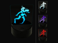 Swimmer Diver Snorkeling Woman Swimsuit 3D Illusion LED Night Light Sign Nightstand Desk Lamp