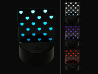 Hearts Polka Dots 3D Illusion LED Night Light Sign Nightstand Desk Lamp