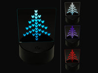 Knit Christmas Tree 3D Illusion LED Night Light Sign Nightstand Desk Lamp