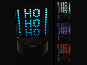 Knit Ho Ho Ho Christmas 3D Illusion LED Night Light Sign Nightstand Desk Lamp