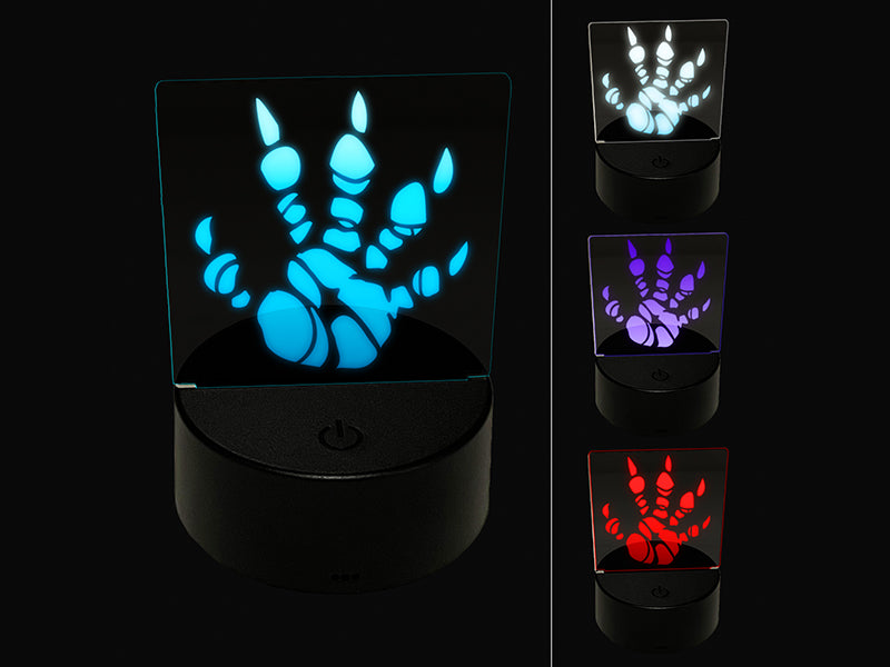 Dragon Claw Footprint Talon 3D Illusion LED Night Light Sign Nightstand Desk Lamp
