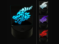 Dragon Head Side View with Tongue Out 3D Illusion LED Night Light Sign Nightstand Desk Lamp